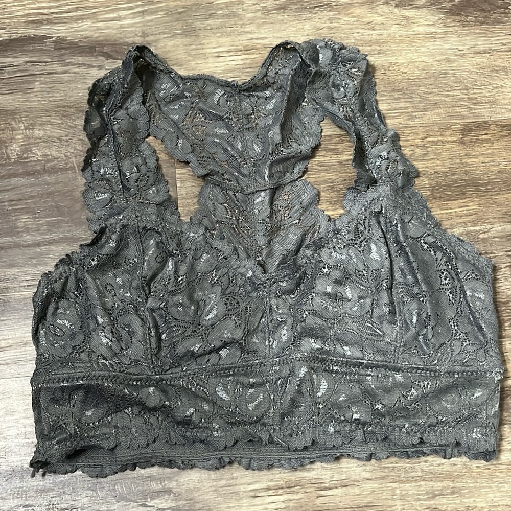 Anemone Lace Bralette in Gray